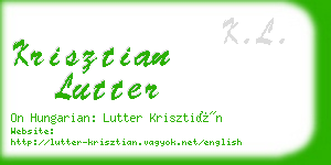 krisztian lutter business card